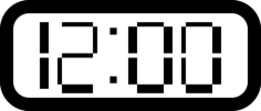 Clock At Twelve Icon Svg Vector, Free Vectors File